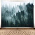 Pikkukuva 1 / 5: Gobelíni, stěnový koberec, nástěnná tapiserie, nástěnná dekorace s vysoce detailním potiskem (Zelené stromy, 200 x 150 cm)