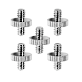 Miniatyrbild 1 av 5: Kameraskruvadapter [5 stycken], Standard 1/4\" hane till 1/4\" hane gängad adapter, Kamerastativ skruvadapter omvandlare för kamera/monopod/stativ/C