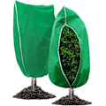Miniatyrbillede 1 af 3: Pieces Vinterdækken Planter 120x80 cm Non-Woven Beskyttelsespresenning med Snøre og Lynlås kompatibel Udendørs Haveplanter Buske Træer Ve