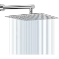 Miniatyrbilde 5 av 5: Dusjarm, Veggmontert Dusjarm 40 cm Rustfritt Stål Rund Dusjforlengelse for Regndusjhode, Polert Kromfinish