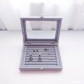 Miniatyrbillede 5 af 5: Smykkeæske til Piger og Kvinder, Rektangulære Smykkeæsker, Smykkeæsker og -udstillinger, Smykkeæske til Halskæder Ringe Øreringe Armbånd, Grå