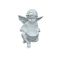 Miniatyrbillede 1 af 2: Engle Resin Have Statue Figur, Bedårende Engel Skulptur Mindesmærke Sta