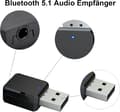 Miniatyrbillede 4 af 4: USB Bluetooth Adapter, Bluetooth 5.1 Adapter til bil AUX/USB dobbelt output, med 3,5 mm digital lydkabel, Bluetooth Dongle Bluetooth modtager