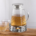 Miniatyrbillede 4 af 5: Rustfrit Stål Tekogebærer, Varmt Kaffevarmer, Tekogebærerbase med Lysopvarmning, Glas Tekande, Tekandevarmer