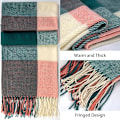 Miniatyrbild 2 av 5: Dam Scarf Fashion Lång Rutig Sjal Wraps Stor Rutnät Vinter Varma
