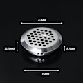 Miniatyrbillede 2 af 5: Ventilationsgitter, 4 stk Runde Luftventilgitter, Rustfrit Stål Ventilationsgitter, Rustfrit Stål Hul Luftventilgitter, til Skabe, Skuffer, S