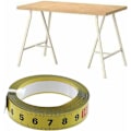 Miniatyrbild 4 av 5: Självhäftande måttband i meter - med limtejp för snickare Hemmabruk - Symaskinsdekal - (2 m)