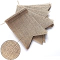 Miniatyrbillede 3 af 4: 15 stk. Burlap Vimpler, Perfekt Trekantet Flag Diy Dekoration Til Bryllup,