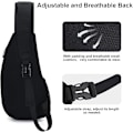 Miniatyrbilde 4 av 5: Menners Messenger Bag Stor Kapasitet Brystveske for Menn og Kvinner Lett Vanntett Sling Liten Ryggsekk for Menn Kvinner for Vandring Sykling Reiser