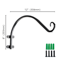 Miniatyrbilde 1 av 5: Set med 2 metallhengende kurvhengere for lyktehengende kurv