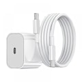 Miniatyrbilde 2 av 2: for iPhone Rask Lader 20W Vegglader Plugg Blokk med USB C til Lyn Kabel Ledning 1.5m-6 sett