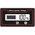 Miniatyrbild 1 av 4: Batterimätare, 12V 24V 36V 48V 72V 84V Batterikapacitet Voltmeter med Ljuslarm, Professionell DC Batterimonitor Mätare för Elfordon(Vit)