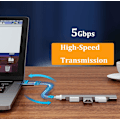 Miniatyrbild 4 av 5: USB C Hub 4 Portar, USB C till USB Hub, USB C Splitter, USB C Splitter till USB 3.0 Hub, Kompatibel med Mac Pro, iPad Pro, Chromebook, Pixelbook, Surface