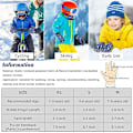 Miniatyrbild 2 av 5: Barn Skidhandskar, Vintervarma Snöhandskar, Vindtäta Snowboardvantar för Flickor Pojkar, Kalla Väderhandskar för 1-9 År Gamla Barn, Cykling, Löpning