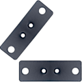 Miniatyrbillede 1 af 4: Perforeret Plade Flad Samlings Plader Reparationsforbindelse - 2 stk 75x25mm Metal Flad Ret Fixeringsbeslag til Samling, Fastgørelse og Reparation af Møbler (B