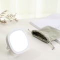 Miniatyrbilde 2 av 4: 2 stk Oppladbart Reisesminke Speil med 30 LED-lys, Bærbar og Lyssterk (Hvit)
