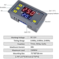 Miniatyrbilde 2 av 5: 12V Tidrelé 12 Volt Timer Relé Utendørs 10A Digital Tail-off Relé Justerbar Gave