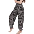 Miniatyrbilde 1 av 5: Kvinners Rynket Midje Harem Hippie Boho Yoga  Fritidsbukser svart