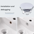 Miniatyrbilde 4 av 4: Vask Overflow Deksel, 4 stk Vask Overflow Ring, Vask Overflow Stopper, Rund Vask Hull Overflow Deksel, for Vask