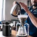 Miniatyrbild 4 av 5: Lufttät kaffekanna i rostfritt stål, 1,8L lufttät förvaringsbehållare med datumratt och gratis måttsked för kaffebönor, te, nötter