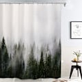 Miniatyrbillede 2 af 5: Misty Forest Badeforhæng, Natur Bruser, Skov Badeforhæng, Fantasy