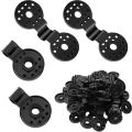 Miniatyrbillede 1 af 5: 40 stk. skyggeklud plastclips runde sorte clips til solskygge