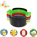 Miniatyrbilde 1 av 5: Eggkutter, 4 i 1 Egg Slicer i Rustfritt Stål, for Hardkokte Egg, Jordbær, Kiwi