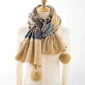 Miniatyrbillede 3 af 3: Dames Sjal og Slør Pashmina Sjal Varmt Stole Vinter Lang Stor (med hårkugle)