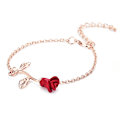 Miniatyrbillede 1 af 3: Dame Armbånd Rose Justerbar Kæde Smykker Galvanisering Langvarig Armbånd