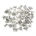 Miniatyrbild 2 av 5: Grossist Bulk Lotter Smycken Tillverkning Silver Berlocker Blandade Släta Tibetanska Silver