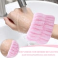 Miniatyrbilde 3 av 5: Mikrofiber Vask Armbånd, Svamp Hodebånd for Ansiktsvask, Forhindre Vann
