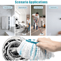 Pikkukuva 5 / 5: 4 kappaletta Leifheit Clean Twist Disc Mop -moppiin sopivat mikrokuituliinat - tehokas puhdistus lialta ja lattianpesu