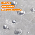Miniatyrbillede 4 af 5: Anti-meldug bruseforhæng 180 x 200 cm, 3D semi-transparent EVA vaskbare bruseforhæng med 12 kroge, vandtæt antibakteriel hurtigtørrende, compa