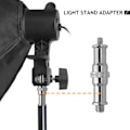 Miniatyrbilde 5 av 5: 2-pakks lampeholderadapter 3/8\" til 1/4\" gjengeadapter for kamerastativ mikrofonholder