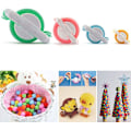 Miniatyrbild 2 av 3: 4 stycken stickningsull boll stickning hantverk verktyg set, Pompom Maker, Knitt