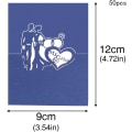 Miniatyrbillede 2 af 4: 50 stk. 3D bordkort par design bordnavnekort foldbare blanke papirnavne