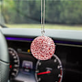 Pikkukuva 3 / 3: Auton takapeilin koriste, Strass-kristalli pallo auton riipus sisustuskoriste Bling Strass-auton takapeilin riipuskoriste naisille