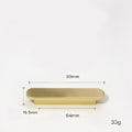 Miniatyrbillede 2 af 5: 6 stk. Børstet Messinggreb Guld Køkken Skab Greb -Skab Greb Børstet Messing Møbelgreb Centerafstand 64mm