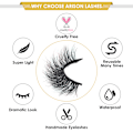 Miniatyrbild 2 av 5: Falska minkfransar Naturlig look Fluffy Fake False Eyelashes 3d Wispy Lashes Long Lashes Bulk för kvinnor