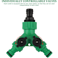Miniatyrbillede 3 af 4: 2 stk. Splitter 2-vejs Splitter Slangehane Dobbelt Vaskemaskine, Havevandingsslange til Plantning af Blomster