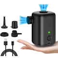 Miniatyrbilde 1 av 2: Elektrisk luftpumpe, bærbar luftpumpe med 4 dyser, svart