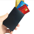 Miniatyrbillede 2 af 4: Sort kortholder med RFID-beskyttelse Aluminiumrum, sort