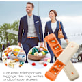 Miniatyrbild 2 av 5: Mini Pillbox, Reseförpackning för Piller - 3 Fack för Daglig Organisation, Lätt att Ta Med på Resa eller i Fickan (Orange)