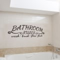 Miniatyrbillede 3 af 5: 2 stk. badeværelsesvægklistermærker Soak Relax Enjoy badeværelsesregler vægklistermærker V