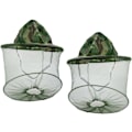 Miniatyrbillede 1 af 5: 2 stk. Camouflage Biavl Hat med Hoved Mesh Mesh Beskyttelse Udendørs F