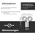 Pikkukuva 2 / 5: 5 kappaleen sarja patterin ilmausavaimia - Kestävät alumiiniset ilmausavaimet - Patterin ilmaus
