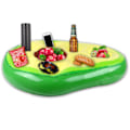 Miniatyrbild 1 av 5: Färgglad uppblåsbar paraply pool flytande dryckeshållare dryck sallad servering