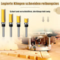 Pikkukuva 4 / 5: Shank Flush Trim -reunukset, 4 kpl 6,35 mm Shank Flush Trim -reunukset, ammattivarusteet kuulalaakereilla, puuntyöstötyökalut, jyrsinkärjet