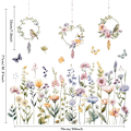 Miniatyrbild 5 av 5: Väggdekaler för vuxna sovrum, blommiga väggdekaler, blommiga väggdekaler, väggmålning, väggdekaler för sovrum, boho väggdekaler, blommiga, flickor, vardagsrum
