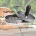 Miniatyrbillede 2 af 5: Burgerpresse med 120 vokspapirer i fødevarekvalitet rustfrit stål